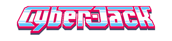 Cyber-Jack logo. NES retro platformer developed by BitBeamCannon.